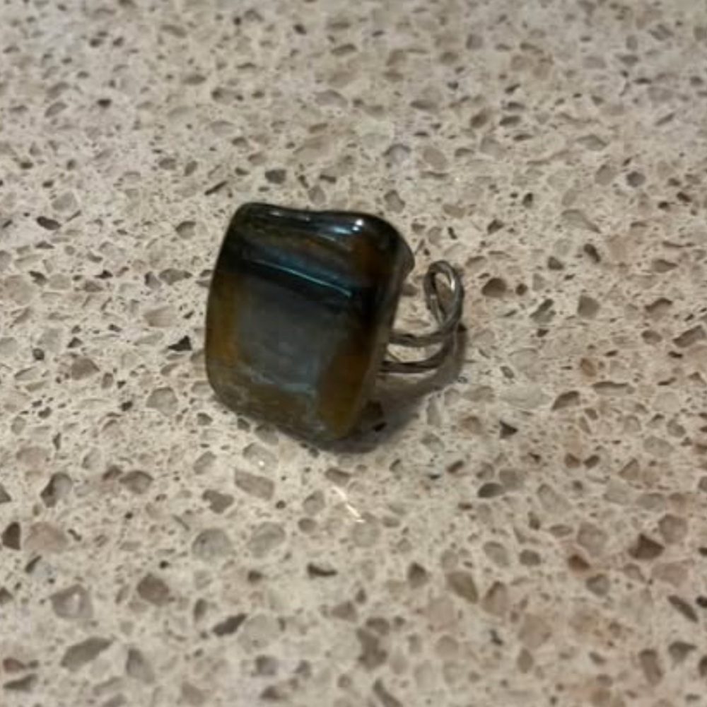 Vintage Gemstone Ring, adjustable